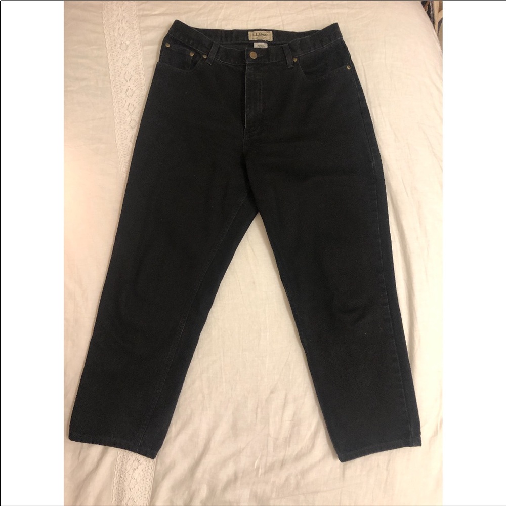Black L.L. Bean Classic Fit Mom Jeans